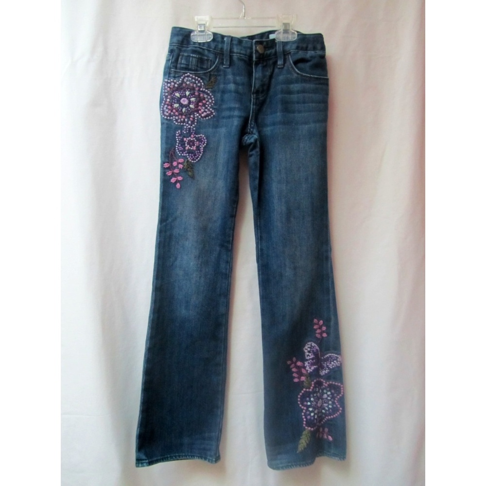 Gap Kids Purple Butterfly Embellished Jeans SZ 10